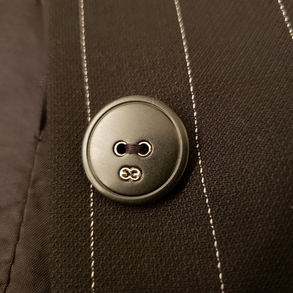 Escada Vintage Blazer Embroidered Pinstriped Size 10 NWT - Picture 12 of 16